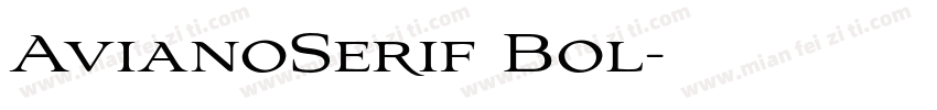 AvianoSerif Bol字体转换